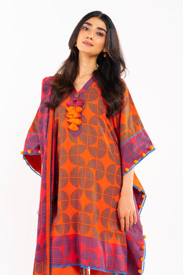Alkaram Studio SS-33-24 Orange Spring Summer Collection Online Shopping